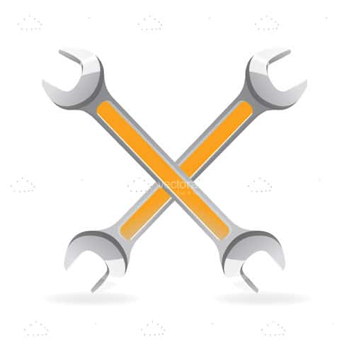 Pair of Crossed Spanners Icon